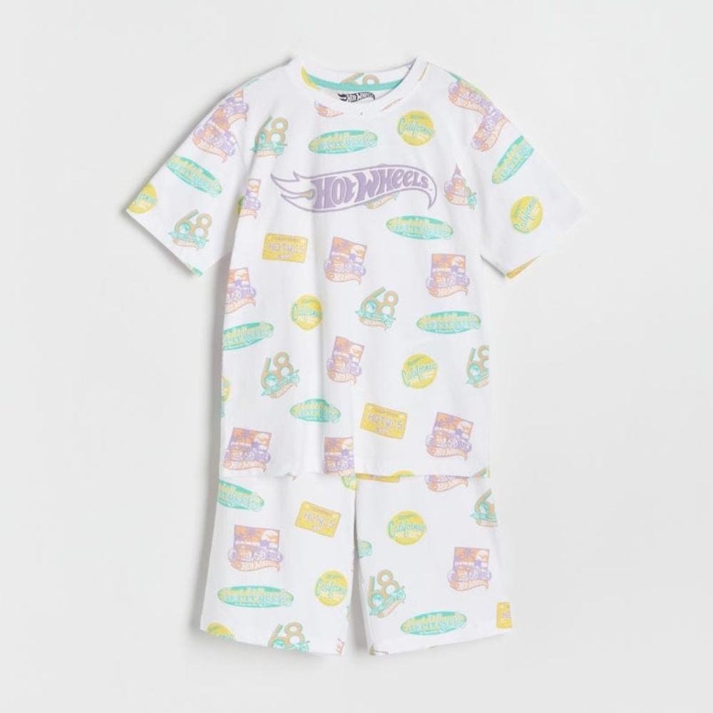 Hot Wheels Mattel 2pcs Boys Kids Toddler Cotton Set T-shirt Shorts Licensed NWT